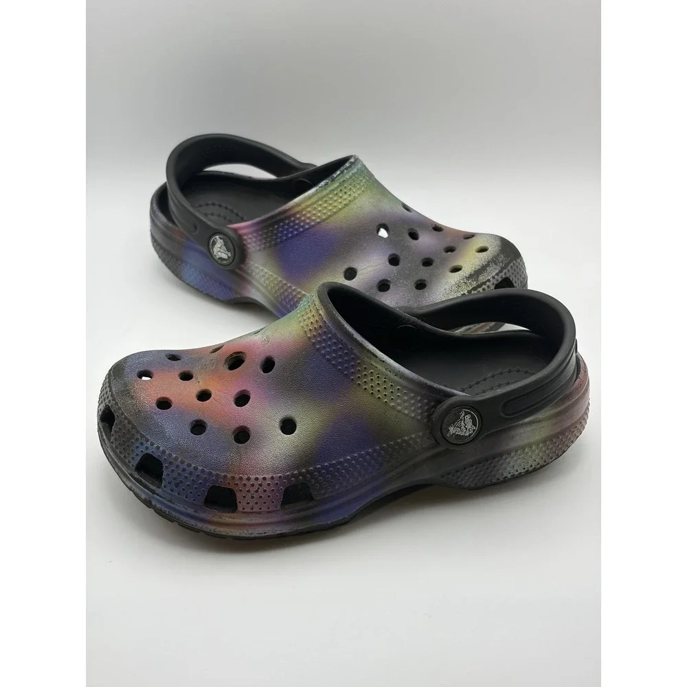 Crocs Classic Solar Rainbow Tie Dye Clogs Youth C 12